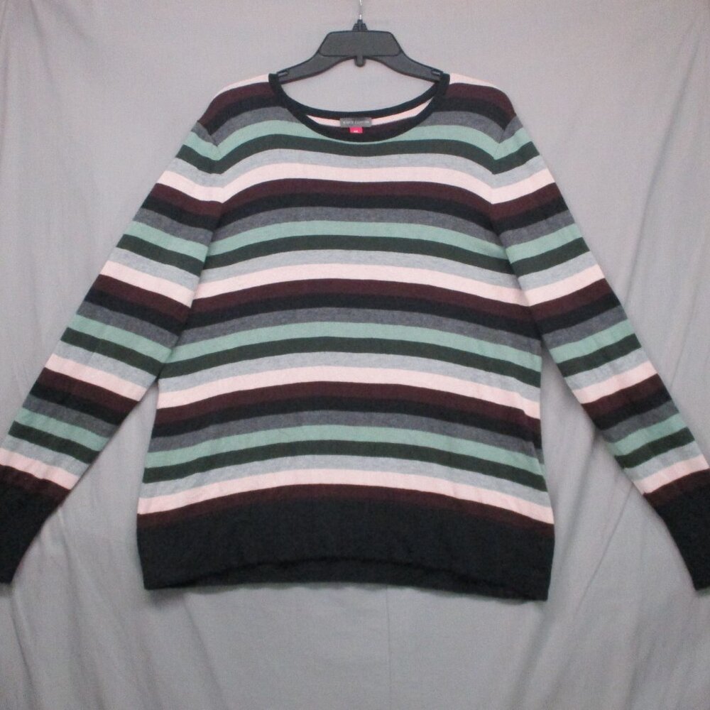 Vince Camuto Cotton Blend Stripe Sweater Multi-Color Women Size | XXL